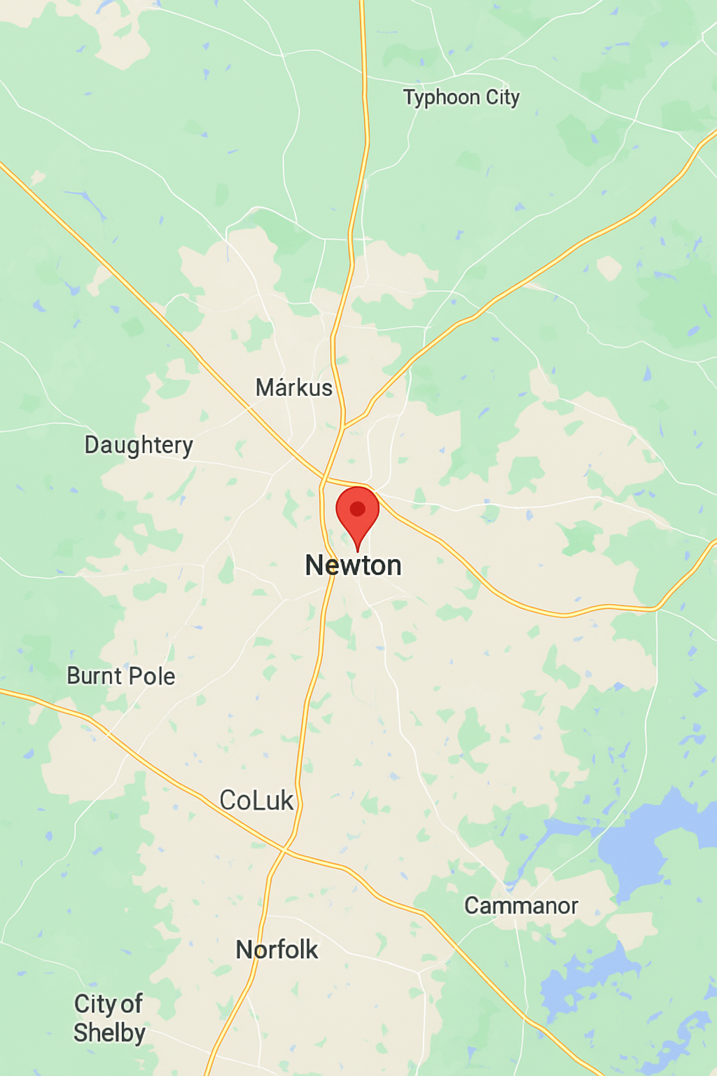 Map of Newton